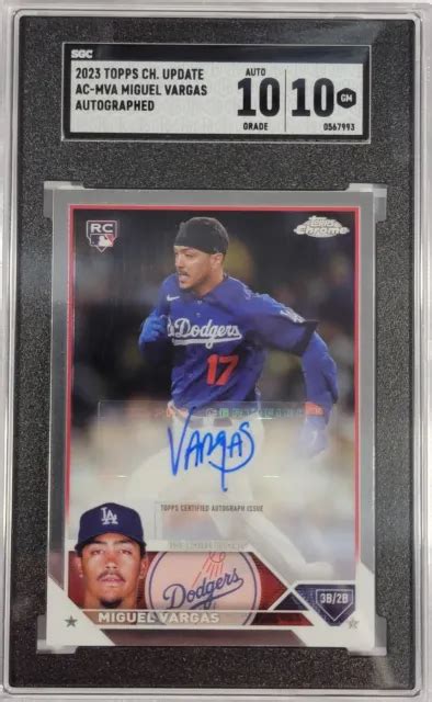 MISE À JOUR chrome 2023 Topps Miguel Vargas RC Autographe Los Angeles