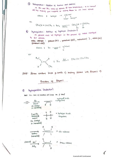 Solution Org And Inorg Chem Reactions And Alkanes And Alkynes And