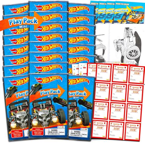 Disney Hot Wheels Tarjetas De San Valent N Para La Escuela De Ni Os Paquete De Juegos De