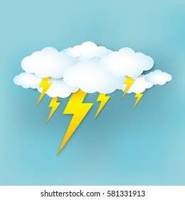 Vector Clouds Rain Lightning Stock Vector Royalty Free 581331913