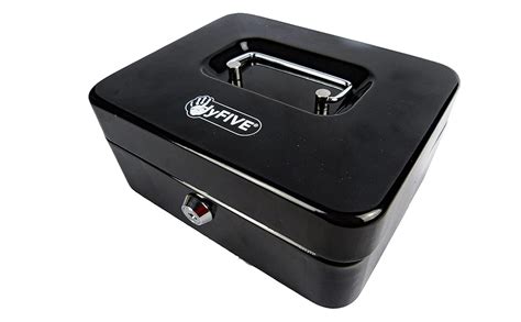 Hyfive Petty Cash Box Mm Supplied With Keys And Removable