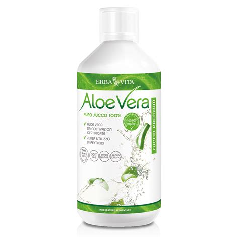 Aloe Vera Succo Premium Puro Al 100 Erba Vita