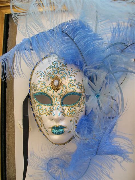 Blanco De Color Dorado Azul Mascarada M Scara Carnaval Venecia