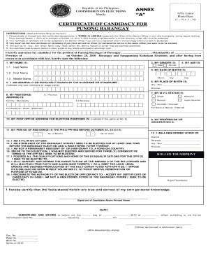 Certificate Of Candidacy Complete With Ease Airslate Signnow