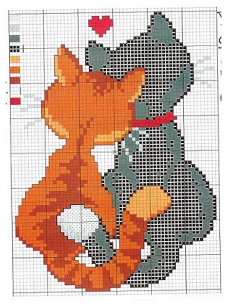 Punto Croce Gattini Innamorati Da Ricamare