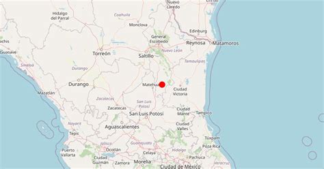 Se Registra Un Temblor Con Epicentro En Matehuala San Luis Potosí