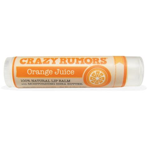 Crazy Rumors 100 Natural Lip Balm Orange Juice 015 Oz 44 Ml Iherb