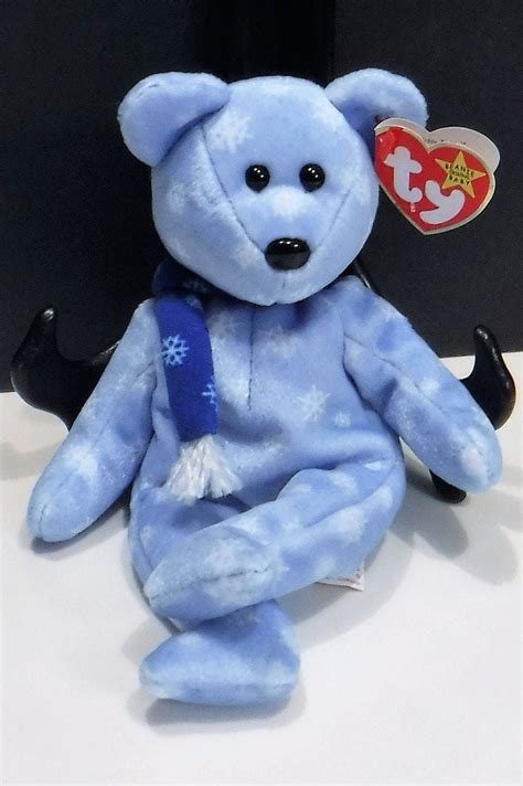 Ty Beanie Babies 1999 Holiday Bear Ty Beanie Babies Ice Blue Etsy