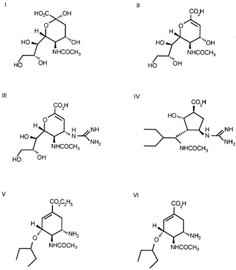 Structures Of Na Substrate And Inhibitors I Neuraminic Acid Ii