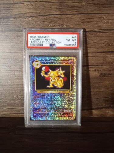 Pokemon Kadabra 49 110 Legendary Collection Reverse Foil PSA 8 NM MT