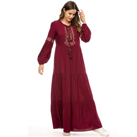 Мусульманская одежда для женщин abaya Дубай одноцветное с длинным ...