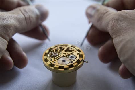 Mechanical Watch Repair, Watchmaker`s Workshop Stock Image - Image of ...