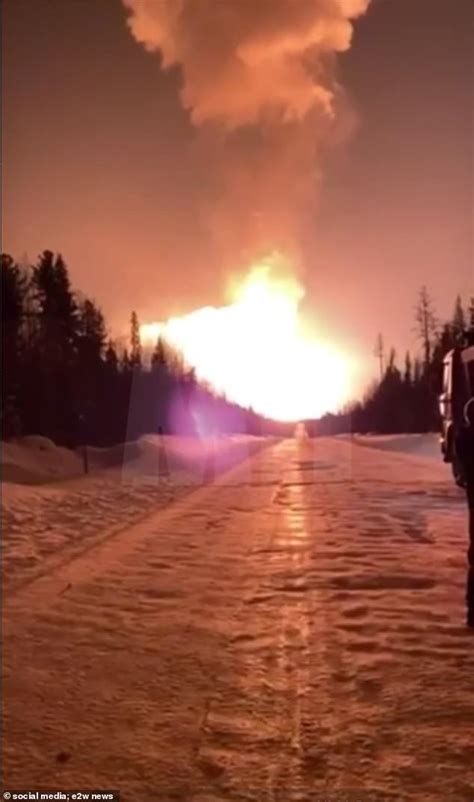 Terrifying Moment Russian Gas Pipeline Explodes In Huge Fireball Blast Amid Series Of Ukrainian