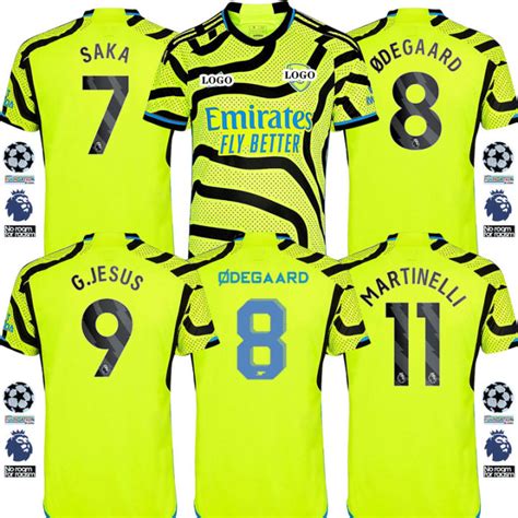 Arsenal Away Jersey Football Kit Custom Name Soccer