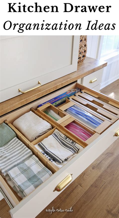 easy kitchen drawer organizer ideas angela marie