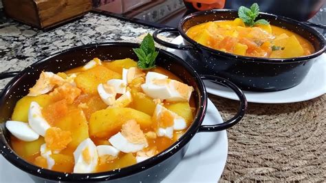 GUISO DE PATATAS EN AMARILLO receta de cuchara deliciosa y económica