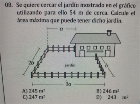 Se quiere cercar el jardín mostrado en el gráfico utilizando para ello