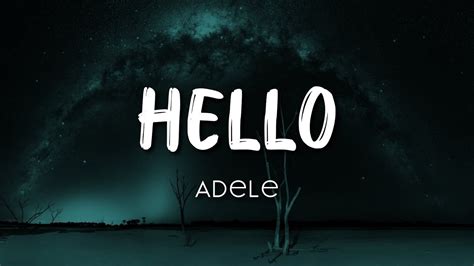 Adele - Hello (Lyrics) - YouTube