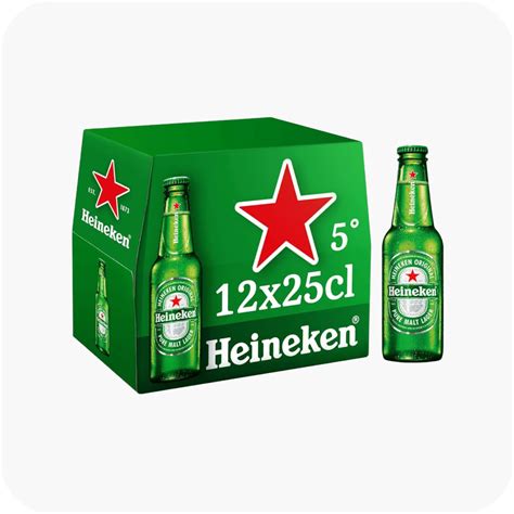 Bière Blonde Heineken 12x25 CL bouteilles Hello Boisson