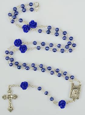 Chapelet En Perles De Nacre Bleu La Boutique Des Chr Tiens