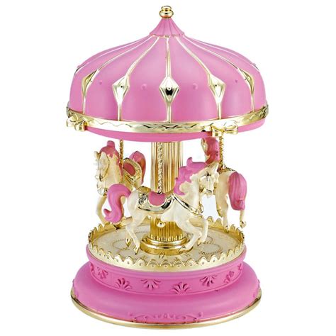 New Vintage Three Horse Merry Go Round Carousel Music Box Music Box