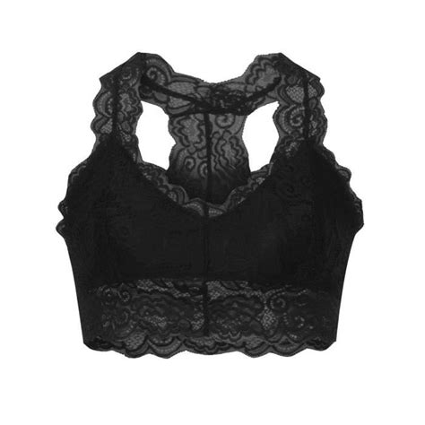 Débardeur grande taille pour femmes court sans fil soutien gorge dentelle Lingerie Sexy col en V