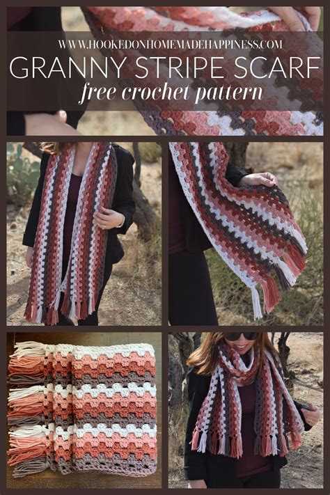 Granny Stripe Scarf Crochet Pattern Artofit