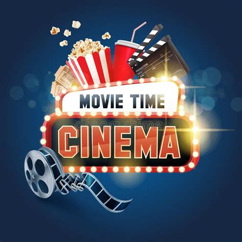 Cinema Ensign Movie Time Stock Vector - Image: 60575002