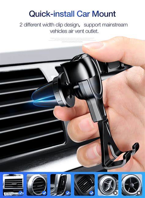 Гравитационный Автомобильный держатель для телефона в автомобиль ...