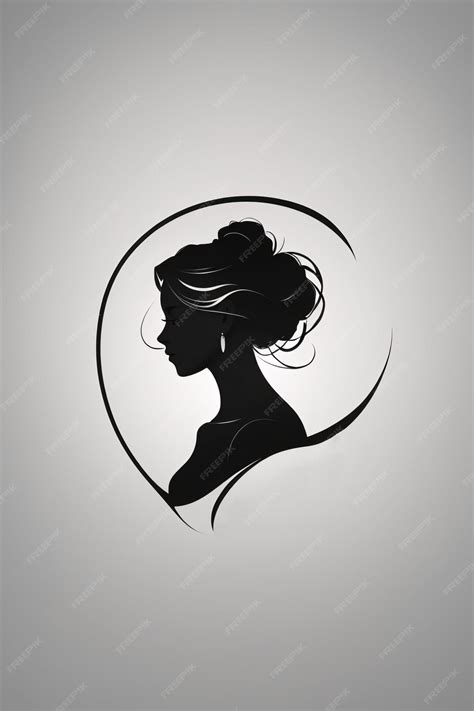 Premium AI Image | Elegant black and white lady woman flat illustration ...