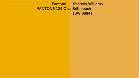 Pantone 124 C Vs Sherwin Williams Brittlebush SW 6684 Side By Side