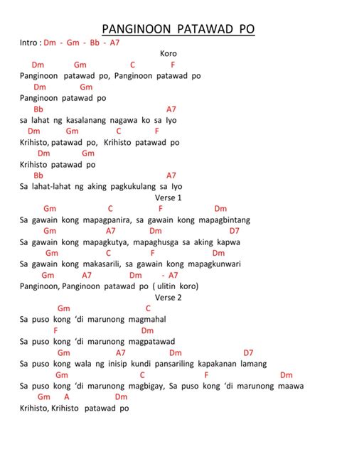 Panginoon Patawad Po Pdf