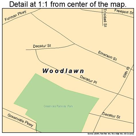 Woodlawn Maryland Street Map 2486525