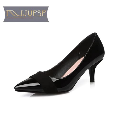 MLJUESE 2018 New Arrival Pumps Autumn Spring Slip On Microfiber Pointed