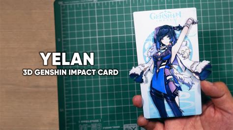 Yelan 3d Paper Custom 3d Genshin Impact Card Youtube