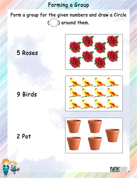 forming  group   numbers worksheets math worksheets