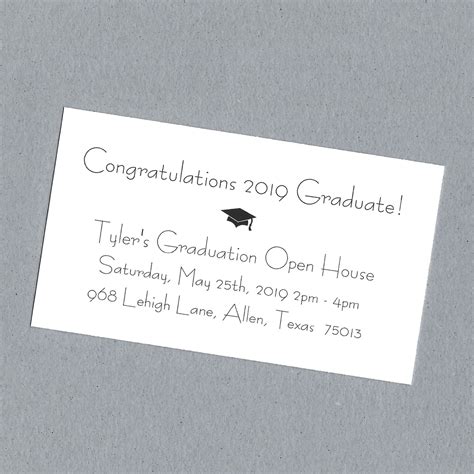 Graduation Insert Cards Graduation Announcement Insert Etsy