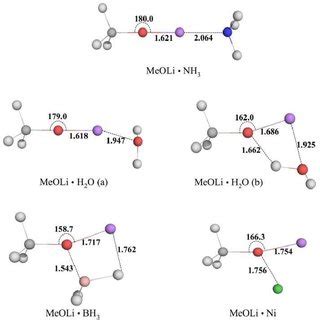 Optimized Structures Gas Phase B Lyp G D Level Of N Buli Lipm