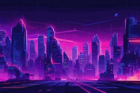 Cyberpunk City Street. Sci-fi Wallpaper. Graphic by saydurf · Creative ...