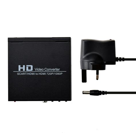 AV Audio Video Scart to Coaxial HDMI Adapter Converter Box UK Plug