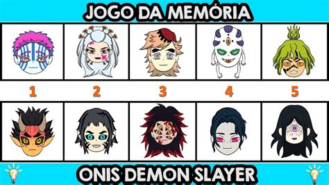 JOGO DA MEMÓRIA ONIS DE DEMON SLAYER TESTE DE MEMÓRIA JOGO DA MEMÓRIA