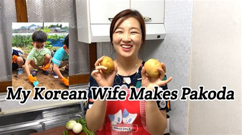 My Korean Wife Makes Pakora At Home Indian Korean Couple Vlog Youtube