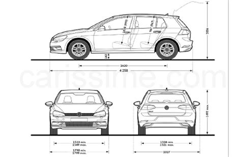 Volkswagen Golf Fiche Technique Dimensions