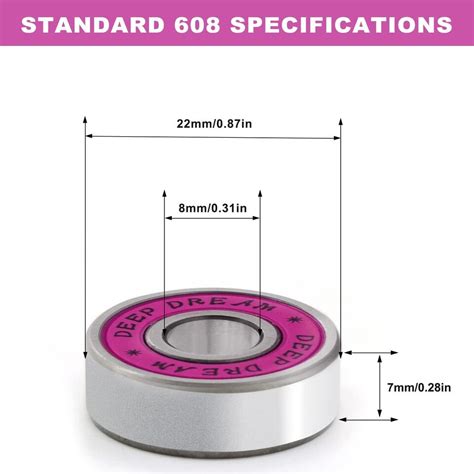 Premium Pcs Rs Bearings Skateboard Bearings Abec Bearings Chrome