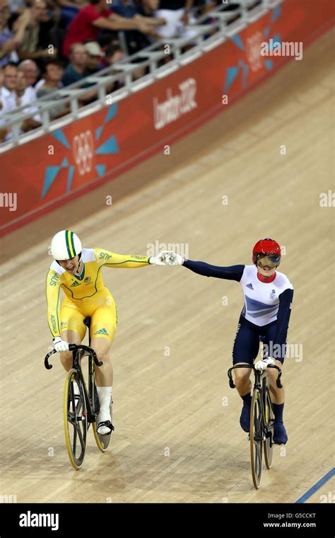 Australias Anna Meares Left Wins Gold Ahead Of Great Britains