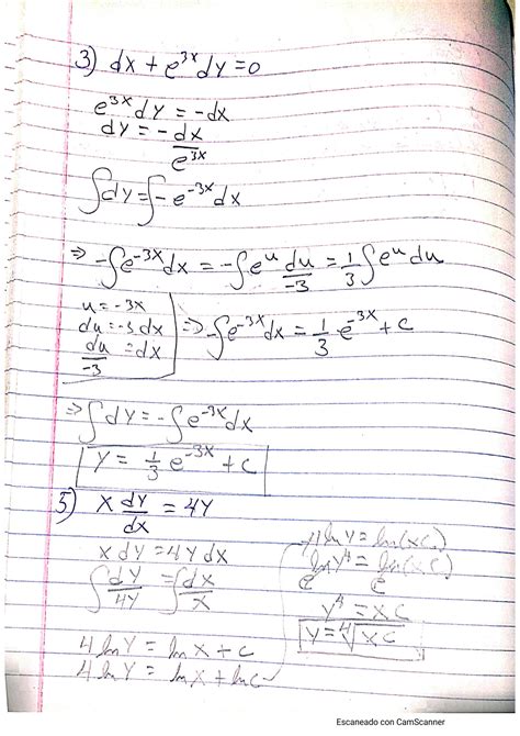 Solution Problemas Resueltos De Ecuaciones Diferenciales Por Separaci