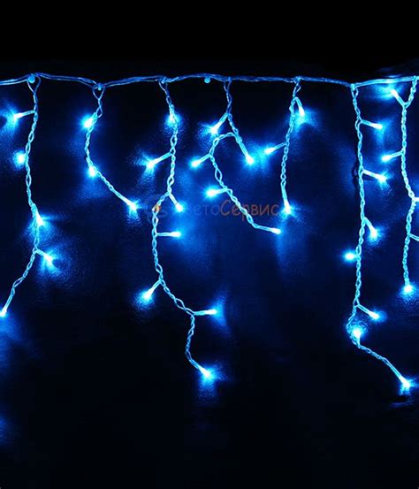 Гирлянда светодиодная «бахрома» 3×0.6м 140LED черный провод ...