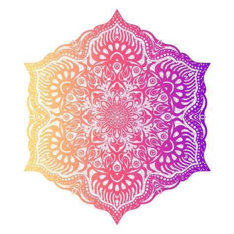 Mandala De La Flor Elementos Decorativos De La Vendimia Stock De