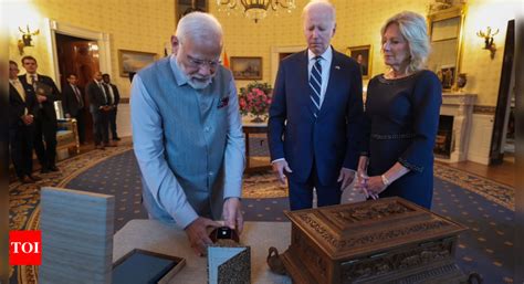 Narendra Modi In Us What Pm Modi Gifted Us President Joe Biden India