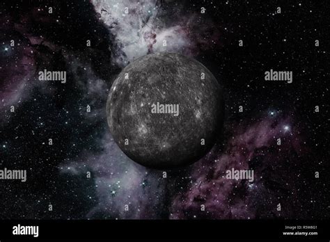 Planet Mercury. Outer space background Stock Photo - Alamy